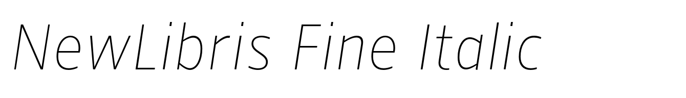 NewLibris Fine Italic